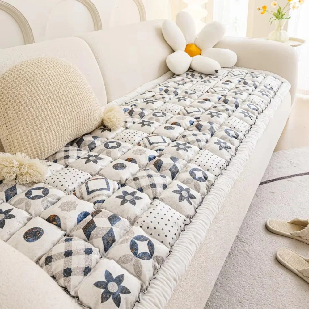 Bohemian Printed Quilted Sofa Cover - Image 10