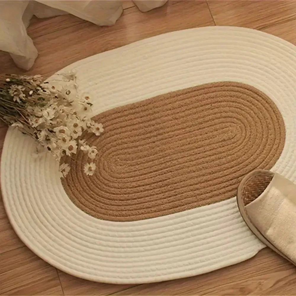 Boho Braided Hemp Oval Rug - Image 6