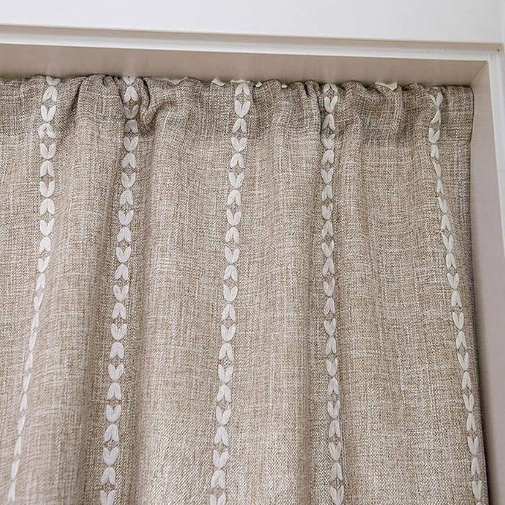 Boho Cotton Linen Kitchen Curtains - Image 6