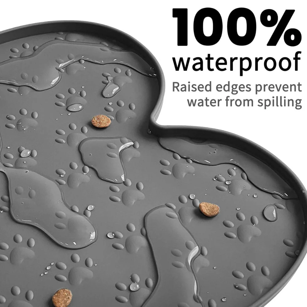 Bone-Shaped Silicone Pet Feeding Mat - Image 6