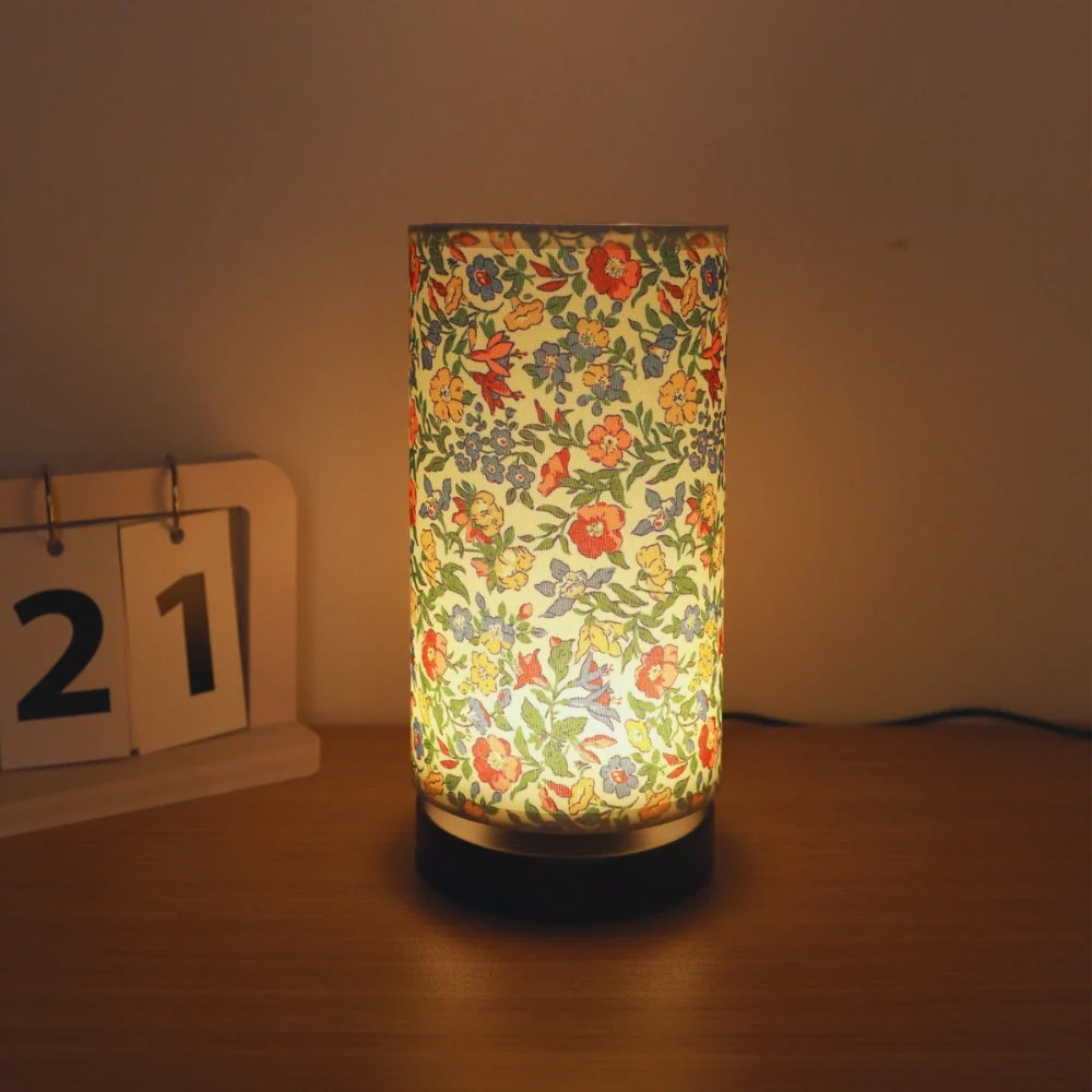 Botanical Floral Fabric Lighting Table Lamp - Image 3
