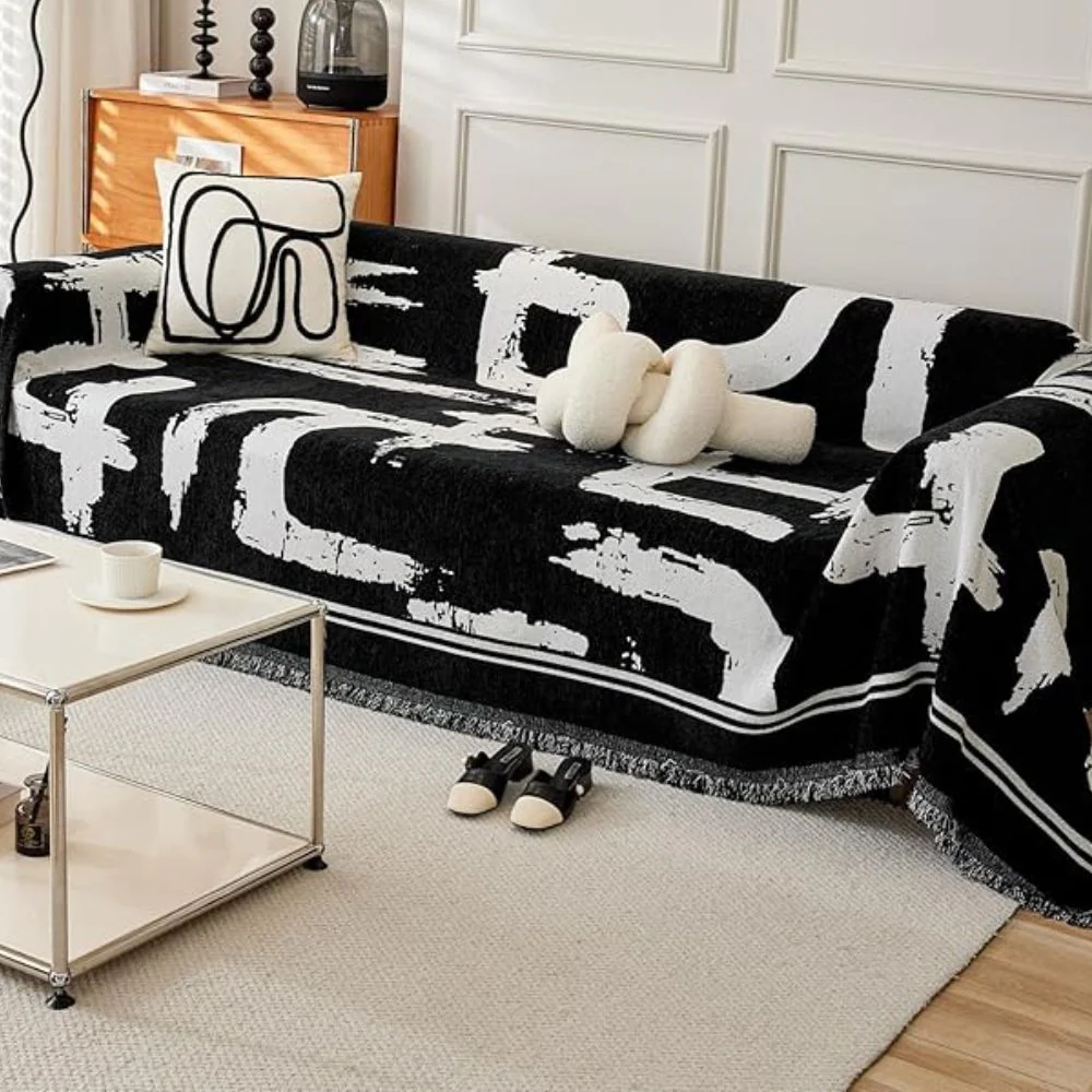 Brushstroke Art Sofa Cover - Image 2