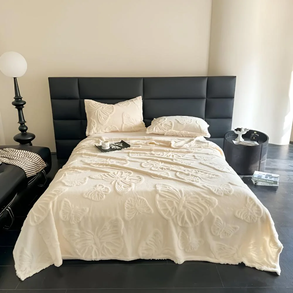 Butterfly Jacquard Flannel Blanket - Image 15