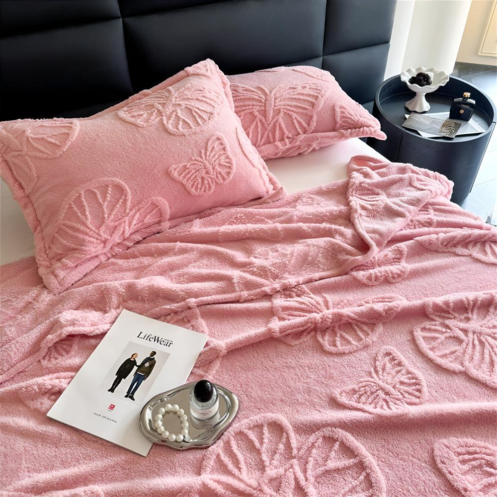 Butterfly Jacquard Flannel Blanket - Image 6