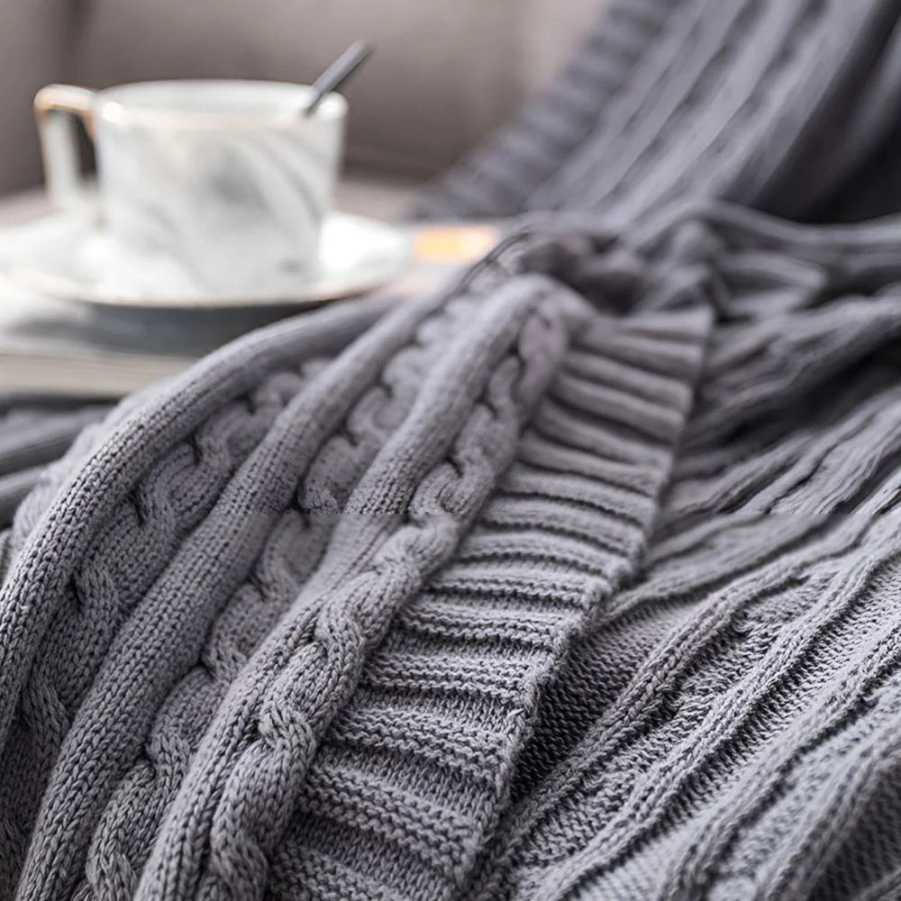 Braid Knitted Cotton Throw - Image 11