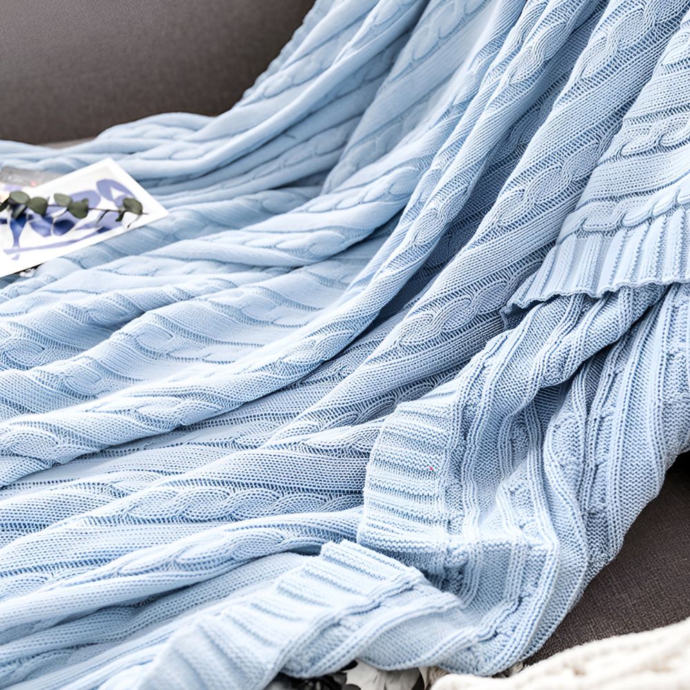 Braid Knitted Cotton Throw - Image 13