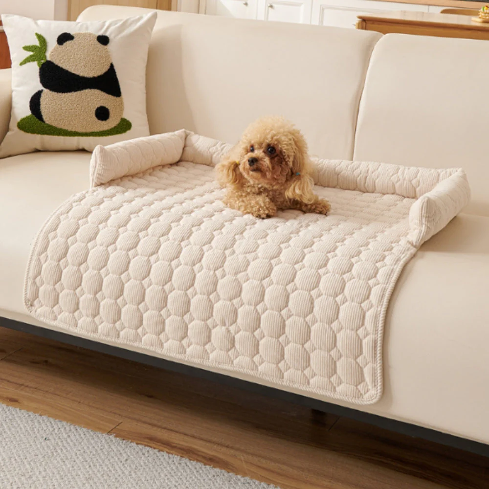 Canine Non-Slip Bolster Pet Quilted Bed - Image 10