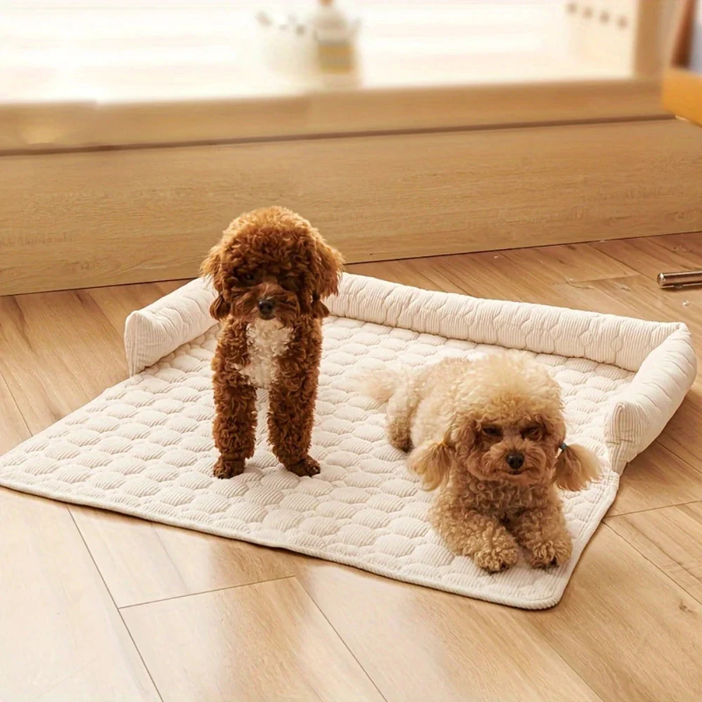 Canine Non-Slip Bolster Pet Quilted Bed - Image 4