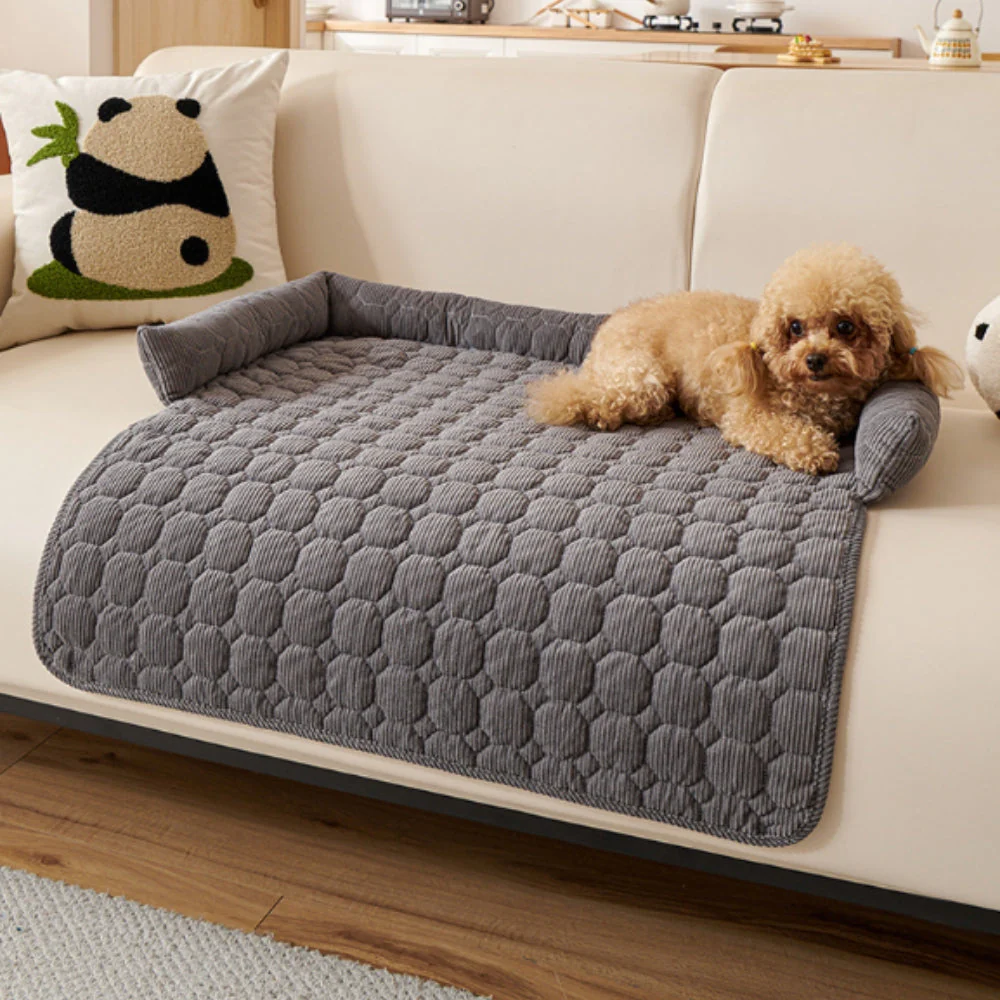 Canine Non-Slip Bolster Pet Quilted Bed - Image 8