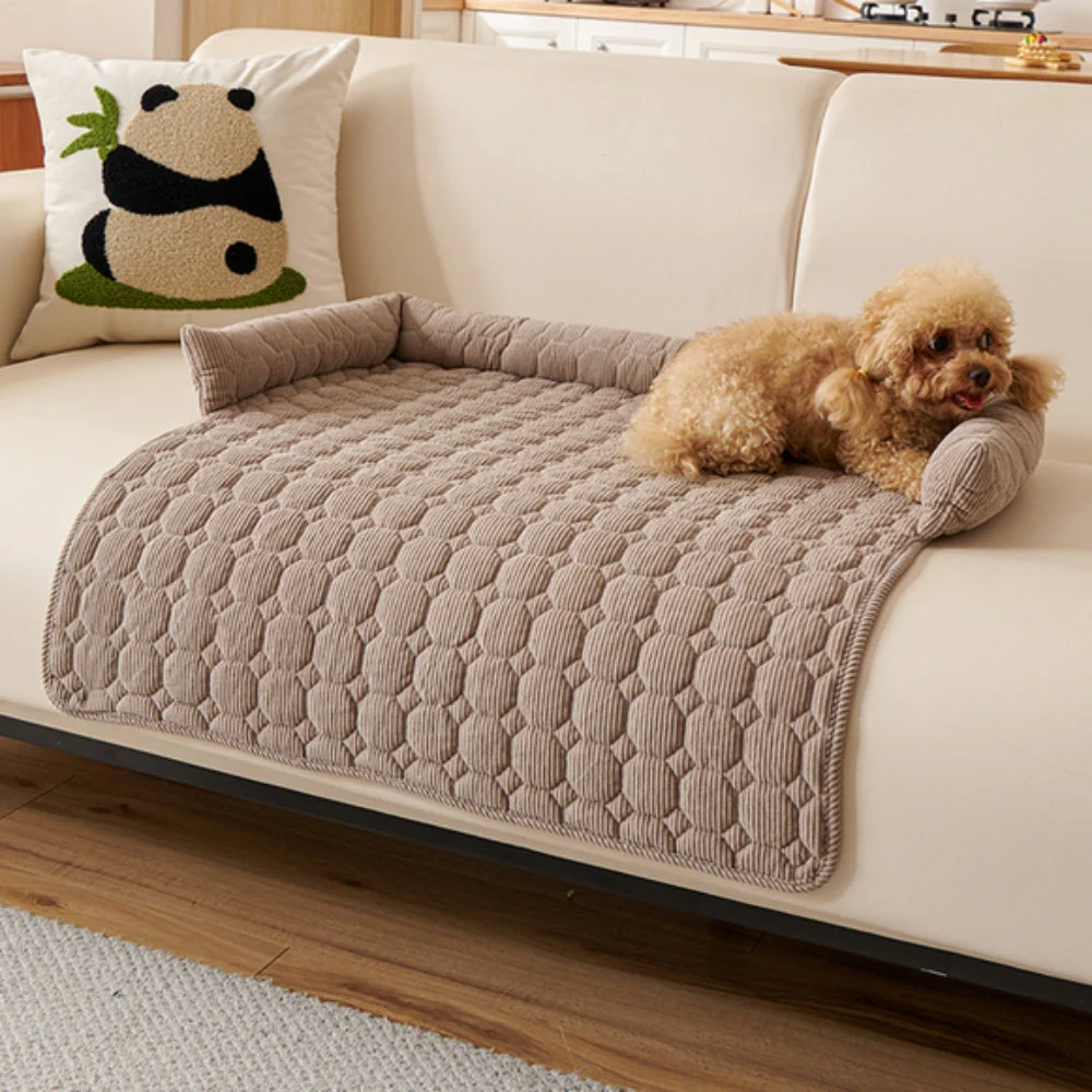Canine Non-Slip Bolster Pet Quilted Bed - Image 9