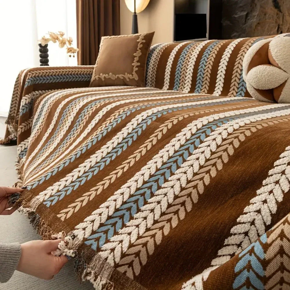 Cascade Stripe Sofa Cover - Image 3