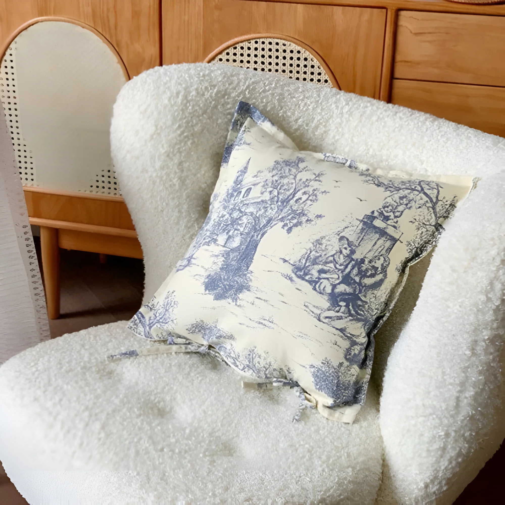 Chateau Vintage Print Cushion Cover - Image 2