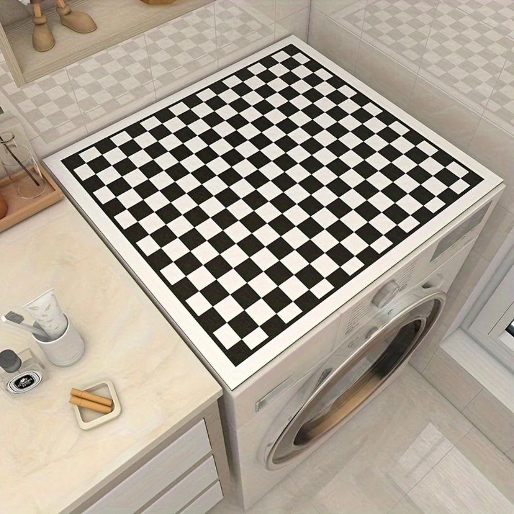 Checkerboard Washing Machine Cover Mat - Image 5