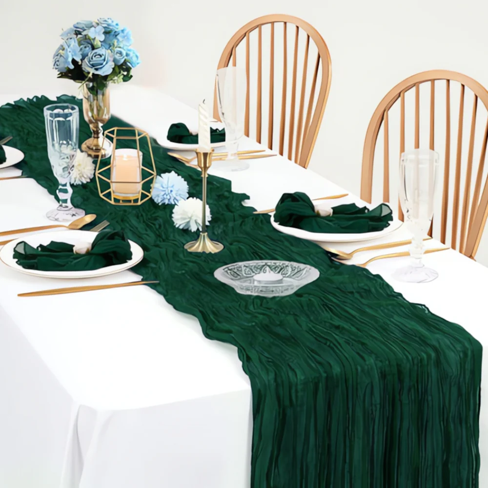 Cheesecloth Flowy Table Runner | 10 Pcs Set - Image 4