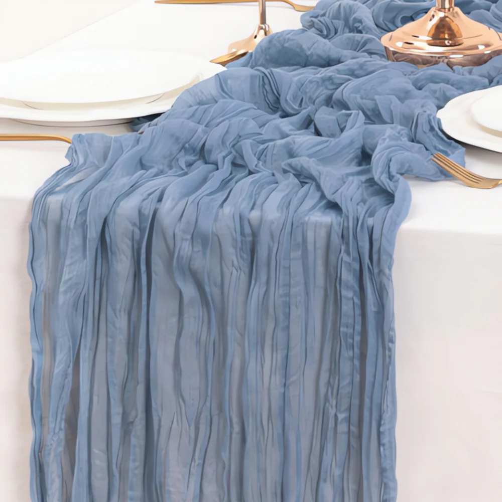 Cheesecloth Flowy Table Runner | 10 Pcs Set - Image 6
