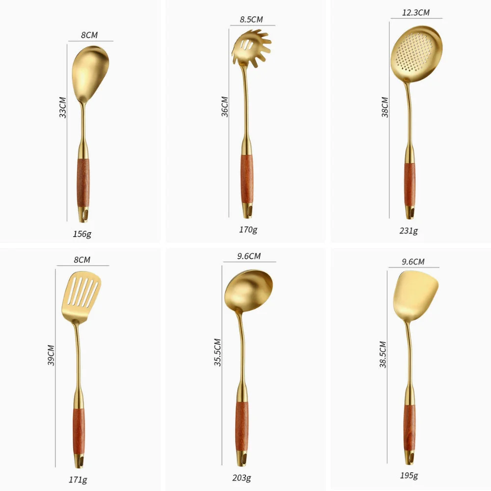 Chef’s Choice Golden Kitchen Utensils | 6pcs Set - Image 5