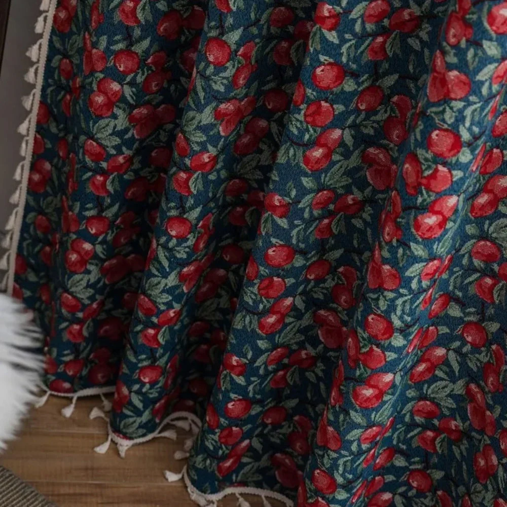 Cherry Bloom Botanical Tassel Curtain - Image 5