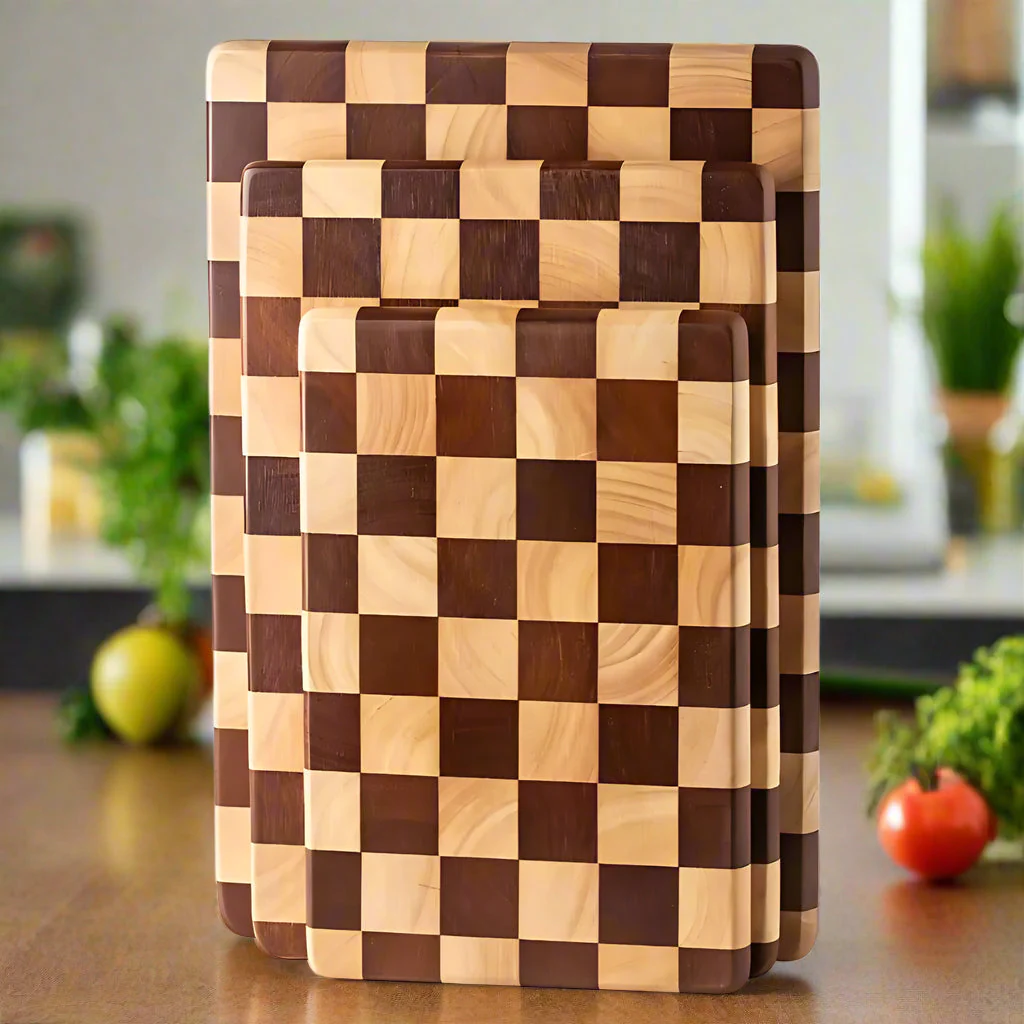 Chess-Inspired Acacia Wood Chopping Board - Image 2