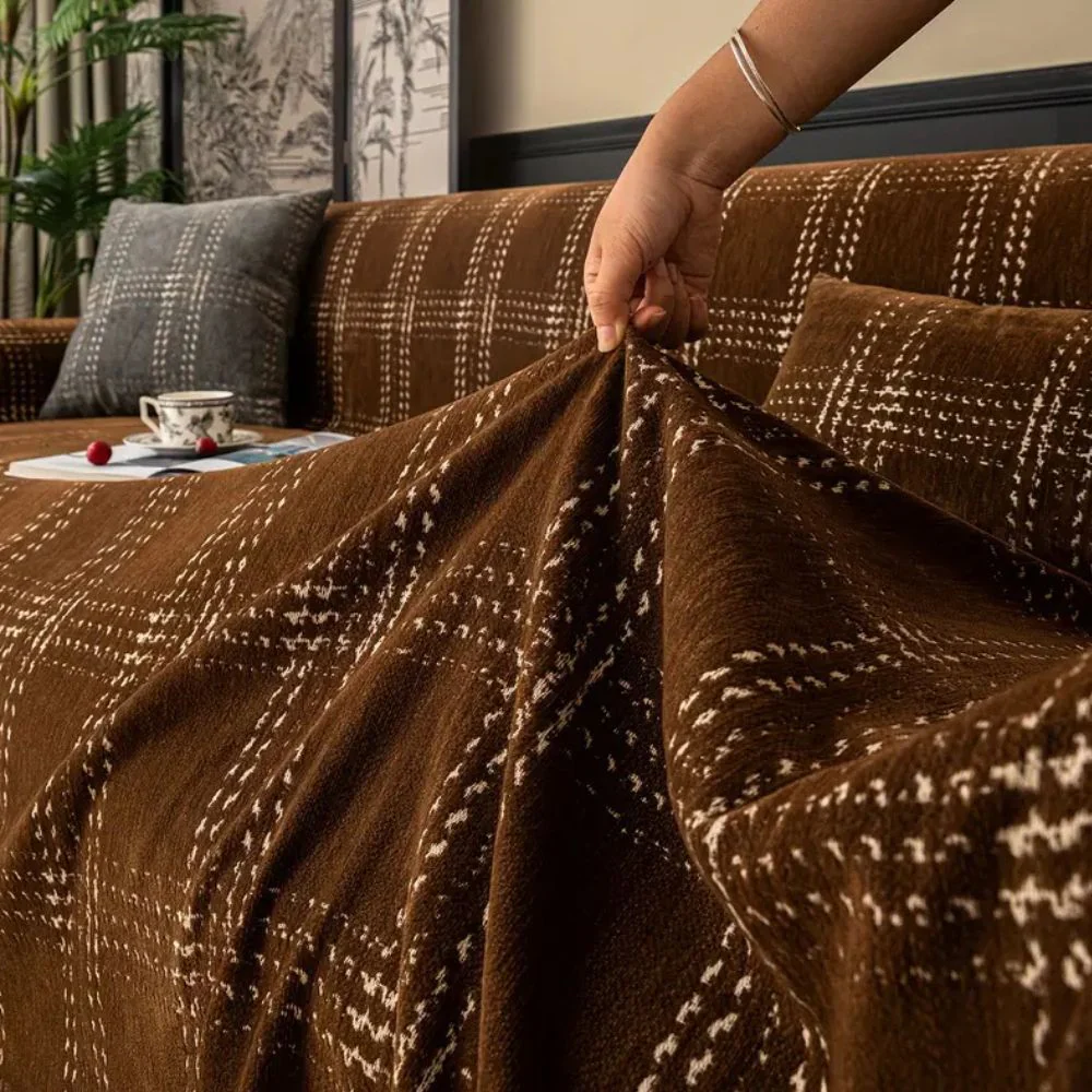 Chesterfield Plaid Sofa Cover - Image 5