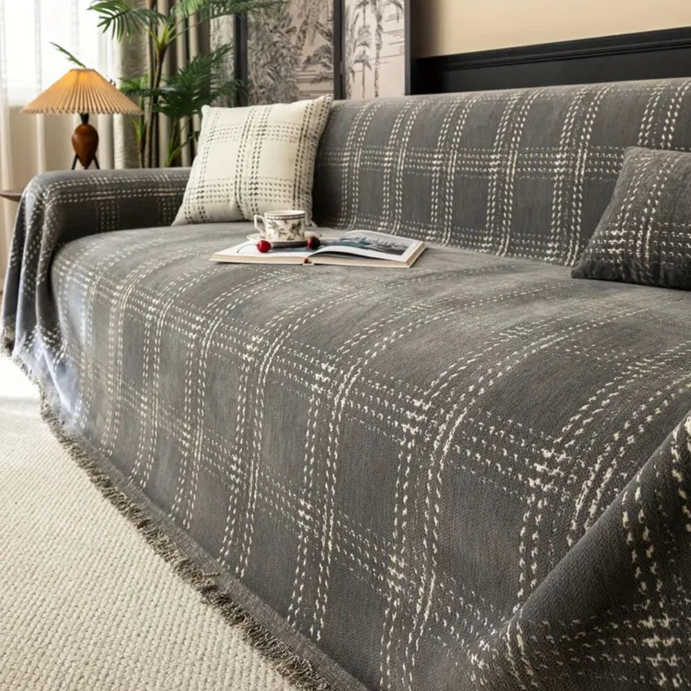 Chesterfield Plaid Sofa Cover - Image 6