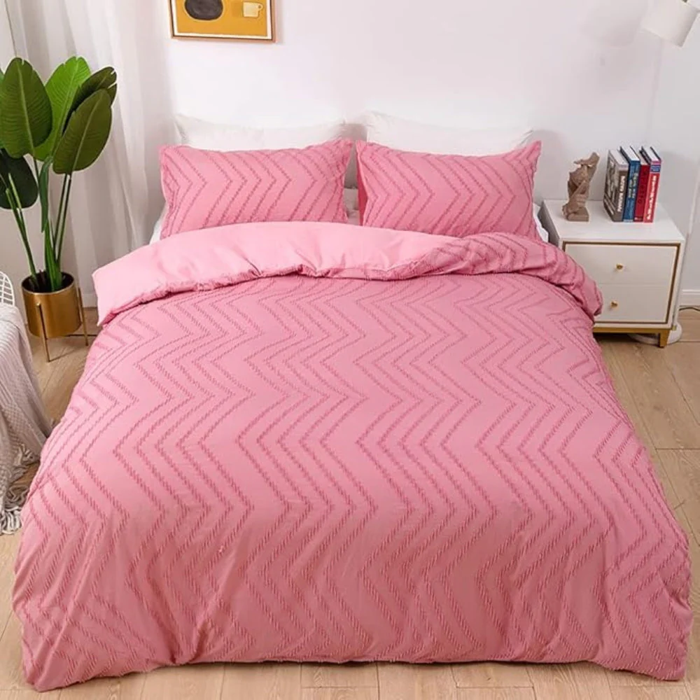 Chevron Plush Quilt Cover | 3pcs Set - Image 5