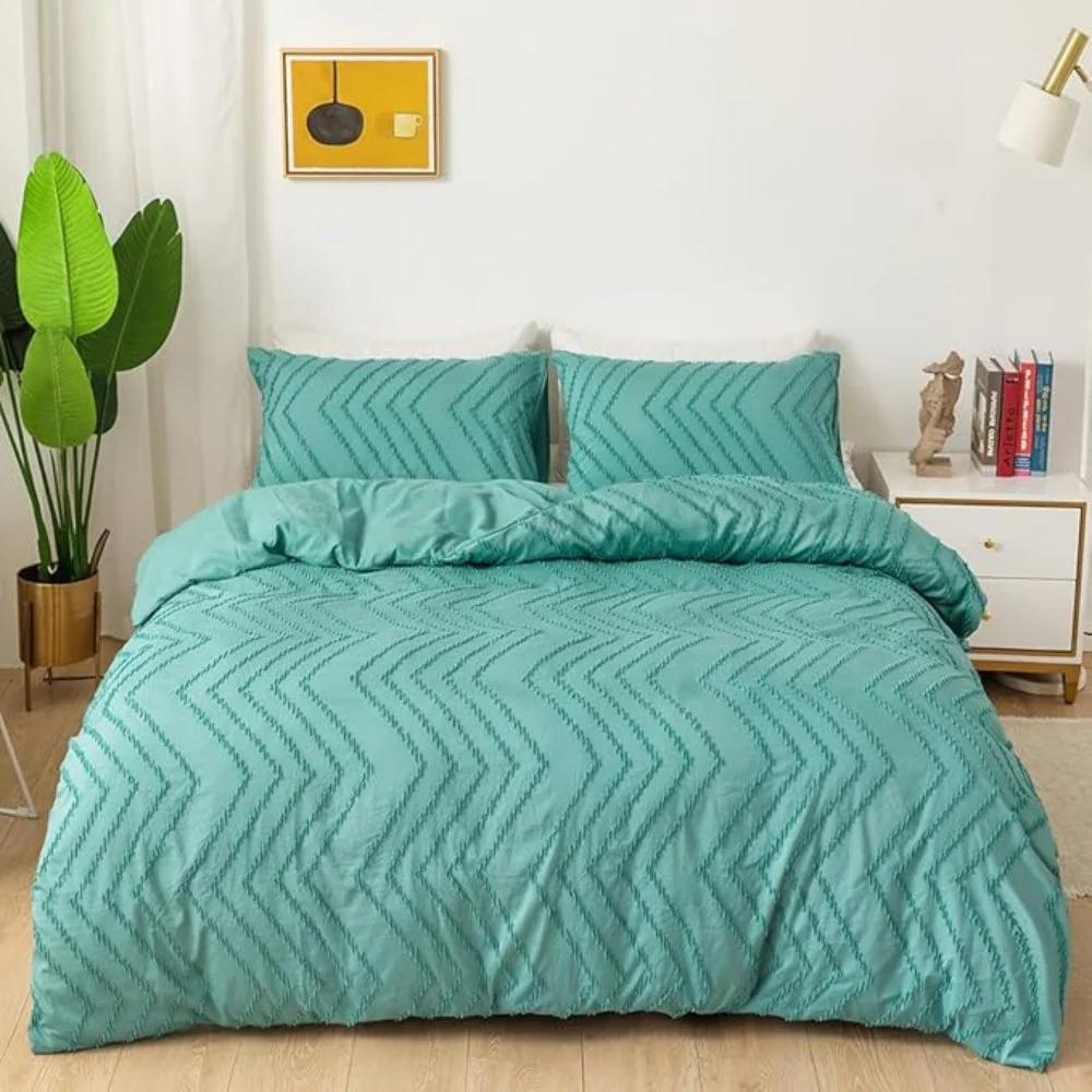 Chevron Plush Quilt Cover | 3pcs Set - Image 9