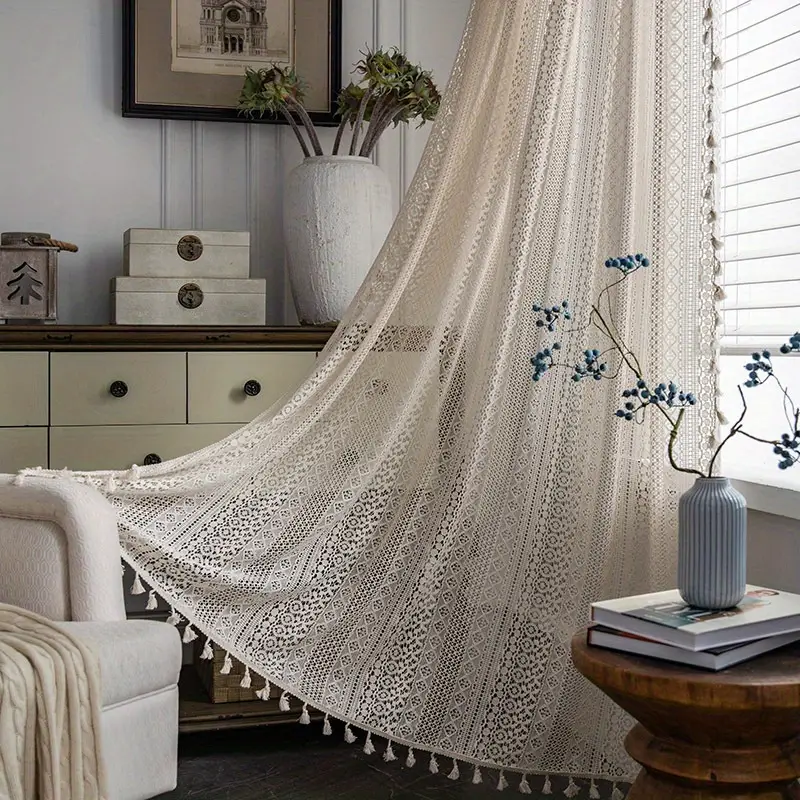 Chic Bohemian Crochet Curtain - Image 4