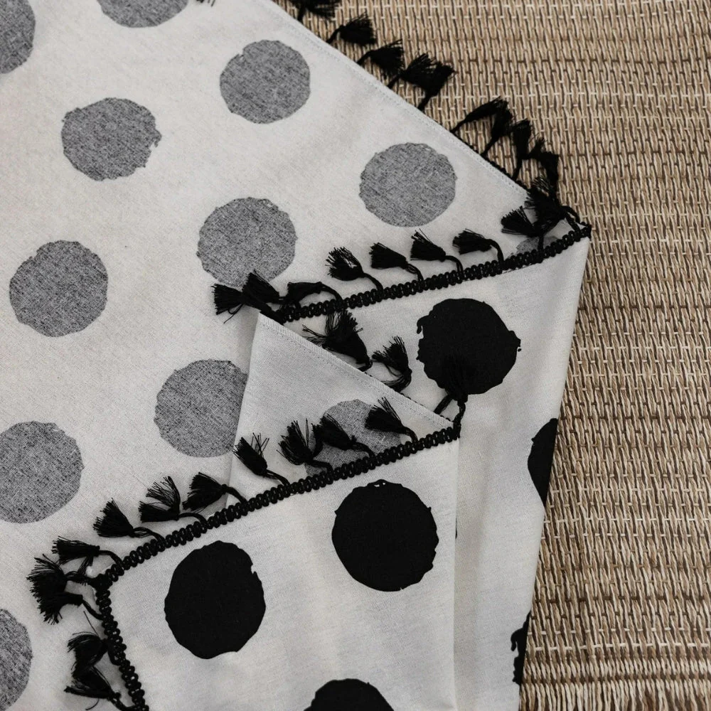 Chic Polka Dot Tassel Window Curtain - Image 7