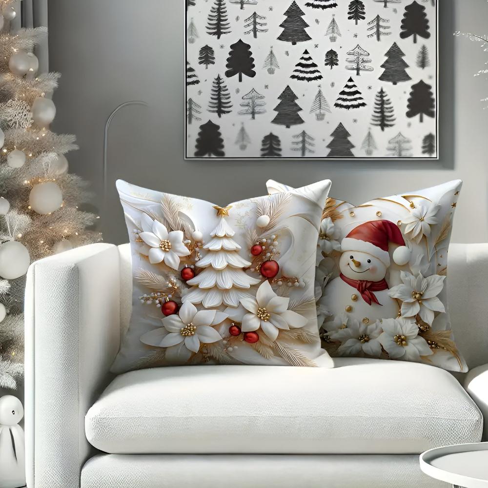Christmas Charm Velvet Cushion Covers | Set of 4 - Image 4