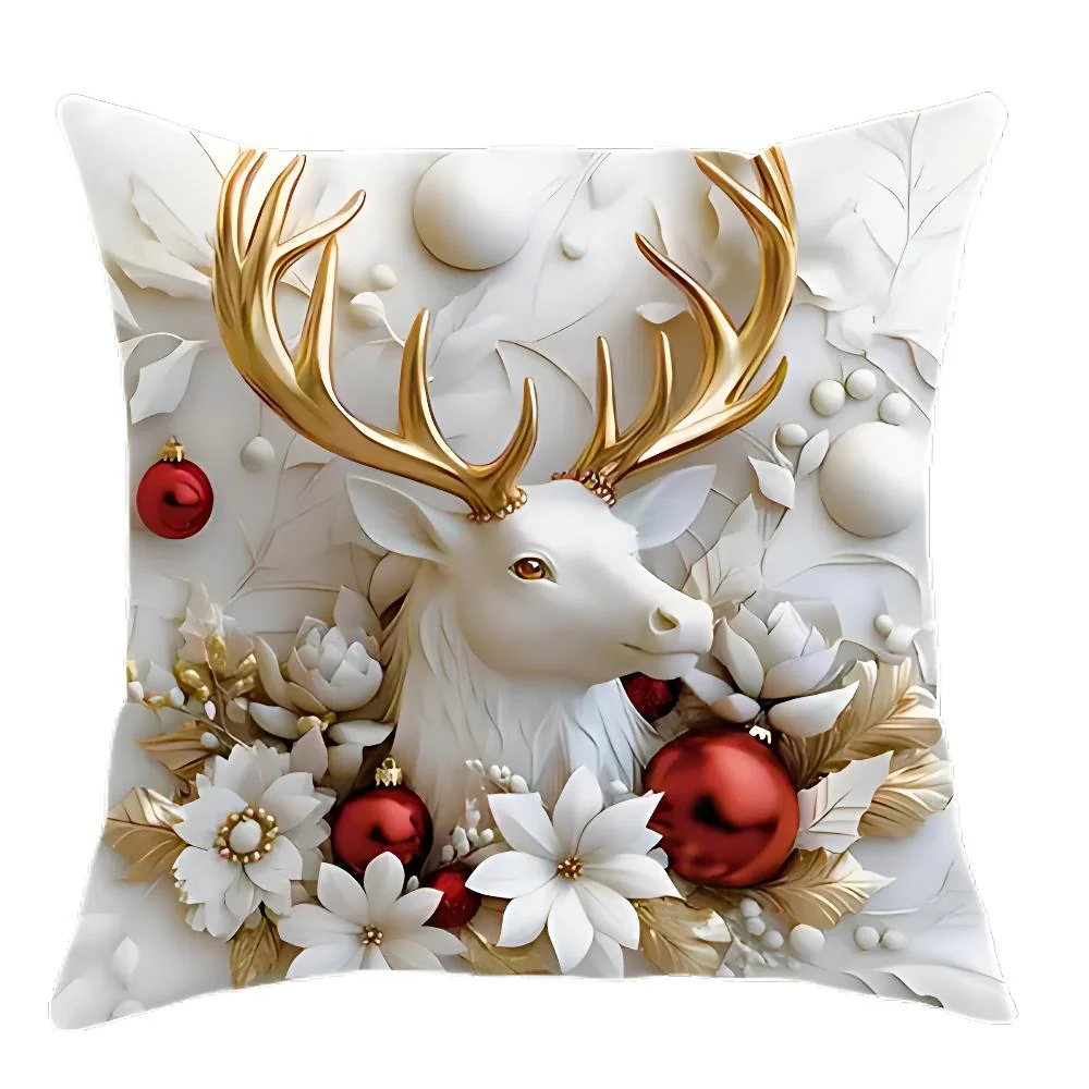 Christmas Charm Velvet Cushion Covers | Set of 4 - Image 8