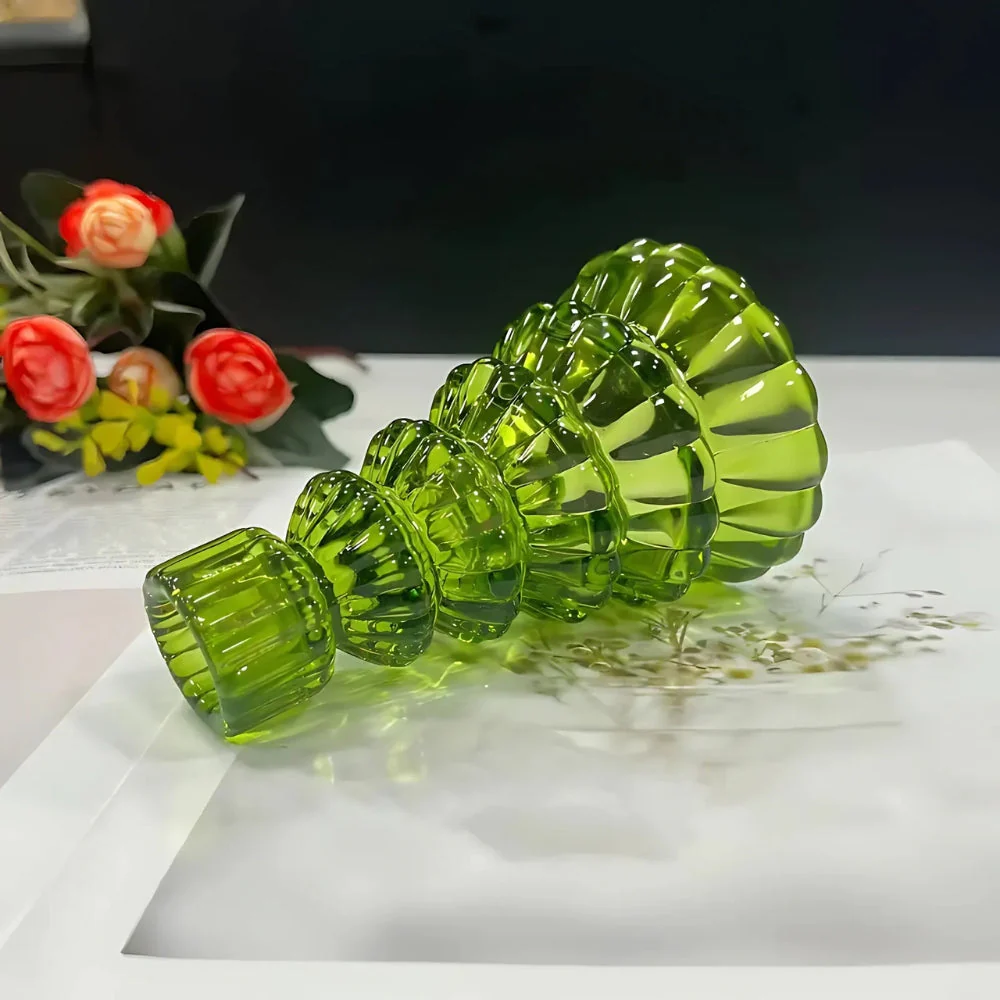 Christmas Tree Glass Candle Holder | 3pcs Set - Image 6