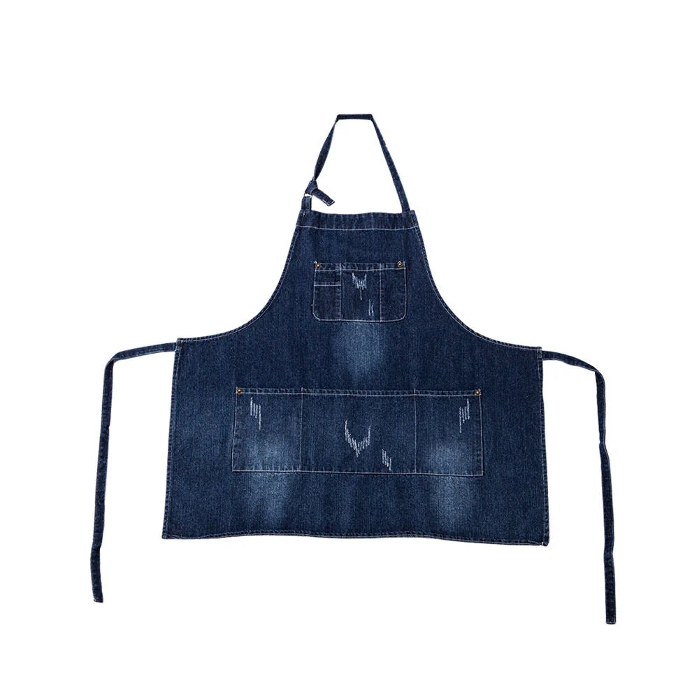 Classic Blue Denim Pocket Apron - Image 6
