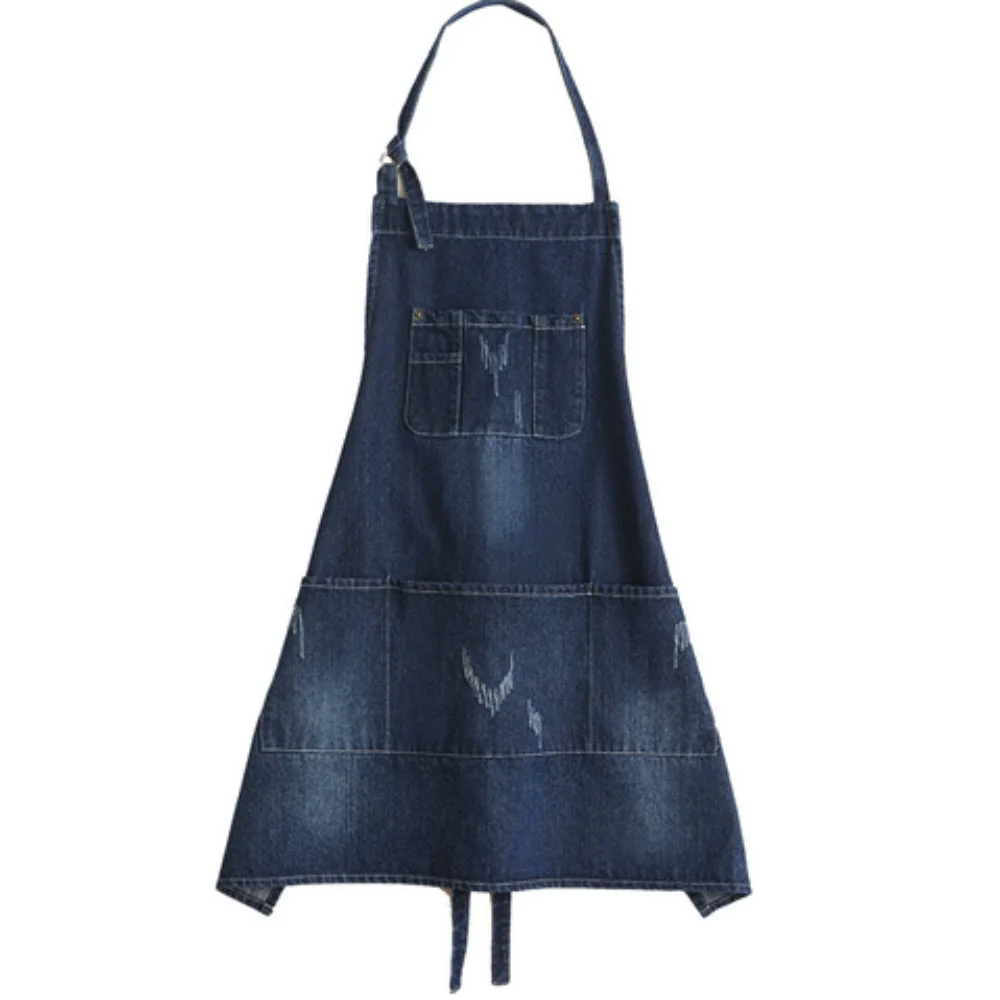 Classic Blue Denim Pocket Apron - Image 7