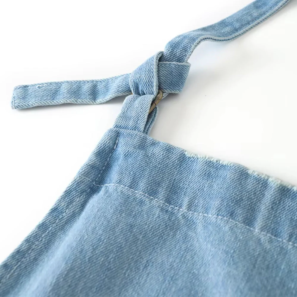 Classic Blue Denim Pocket Apron - Image 9