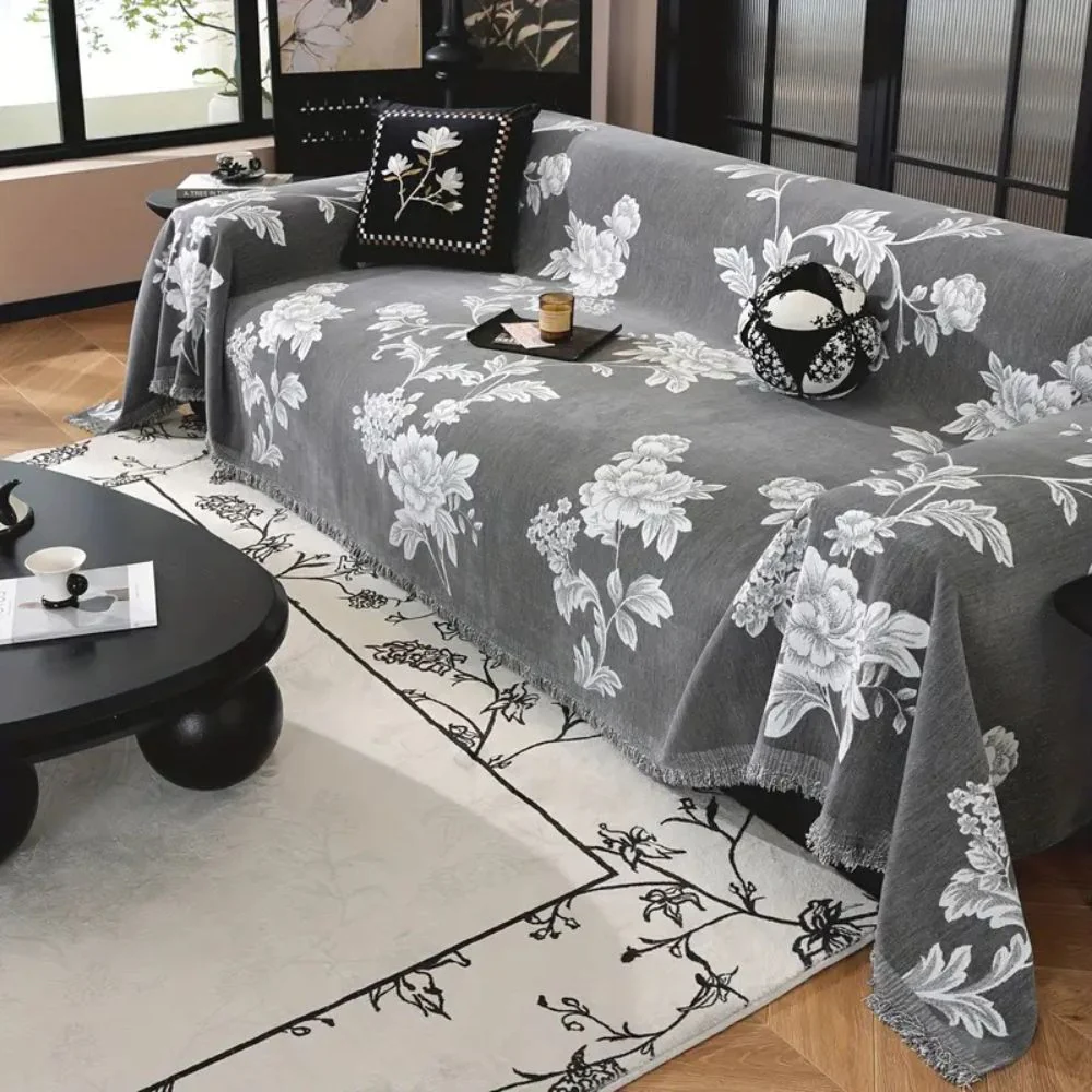 Classic Fleur Jacquard Sofa Cover - Image 5