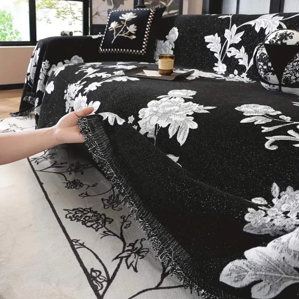 Classic Fleur Jacquard Sofa Cover - Image 6