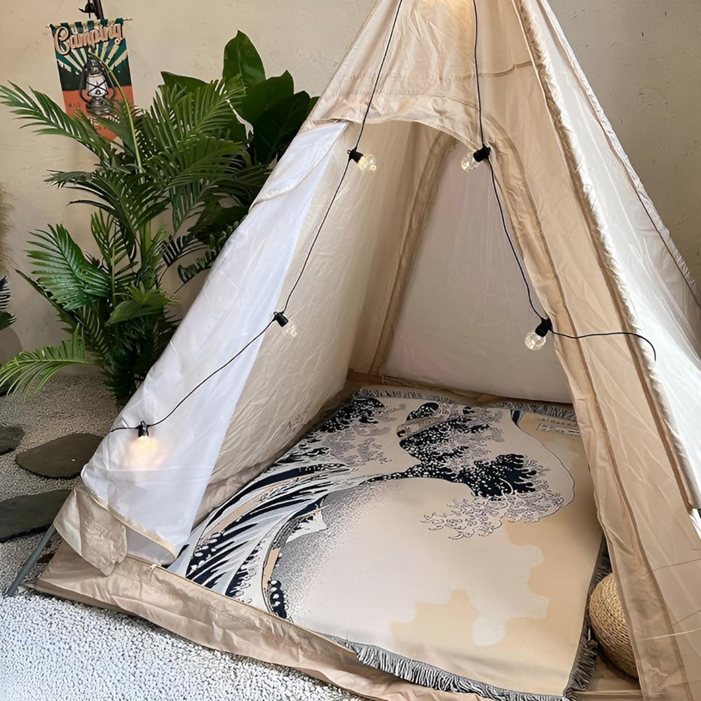 Classic Great Wave Throw Blanket - Image 5