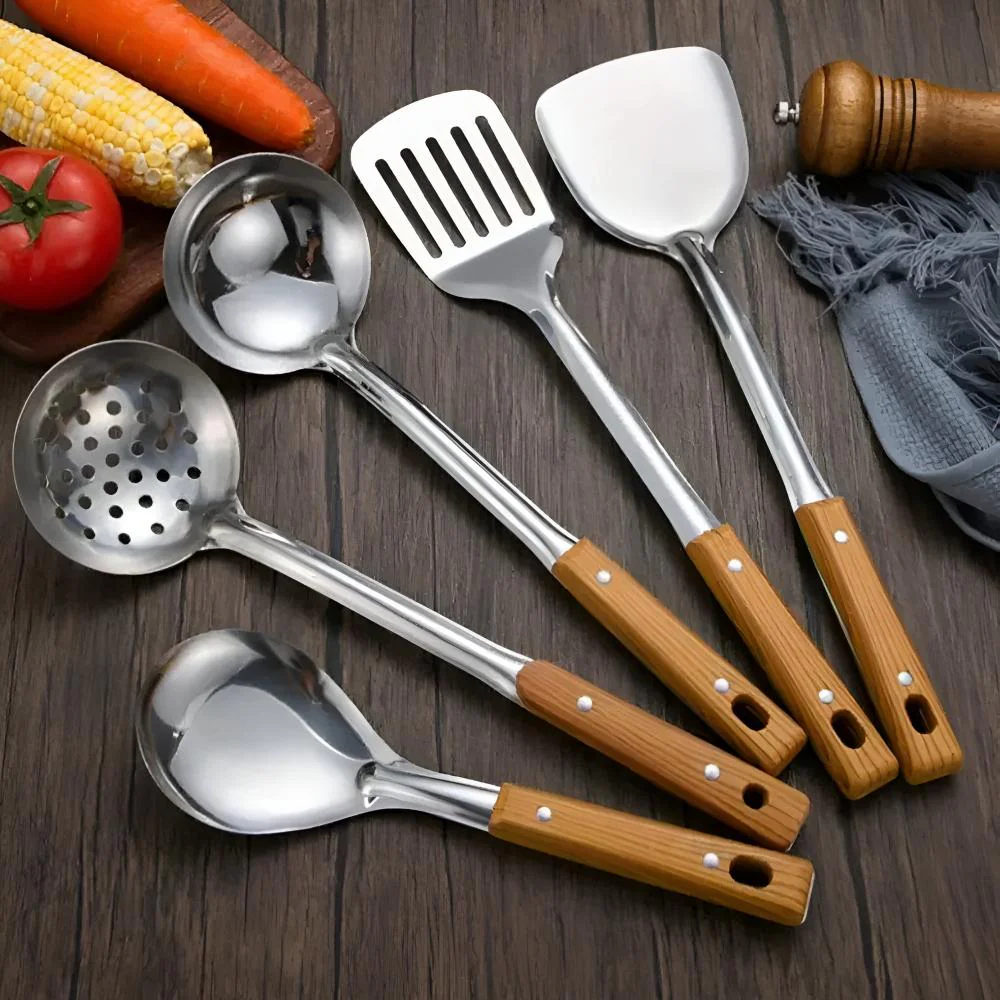 Classic Stainless Steel Kitchen Utensil Set (5 Sets) - Image 5