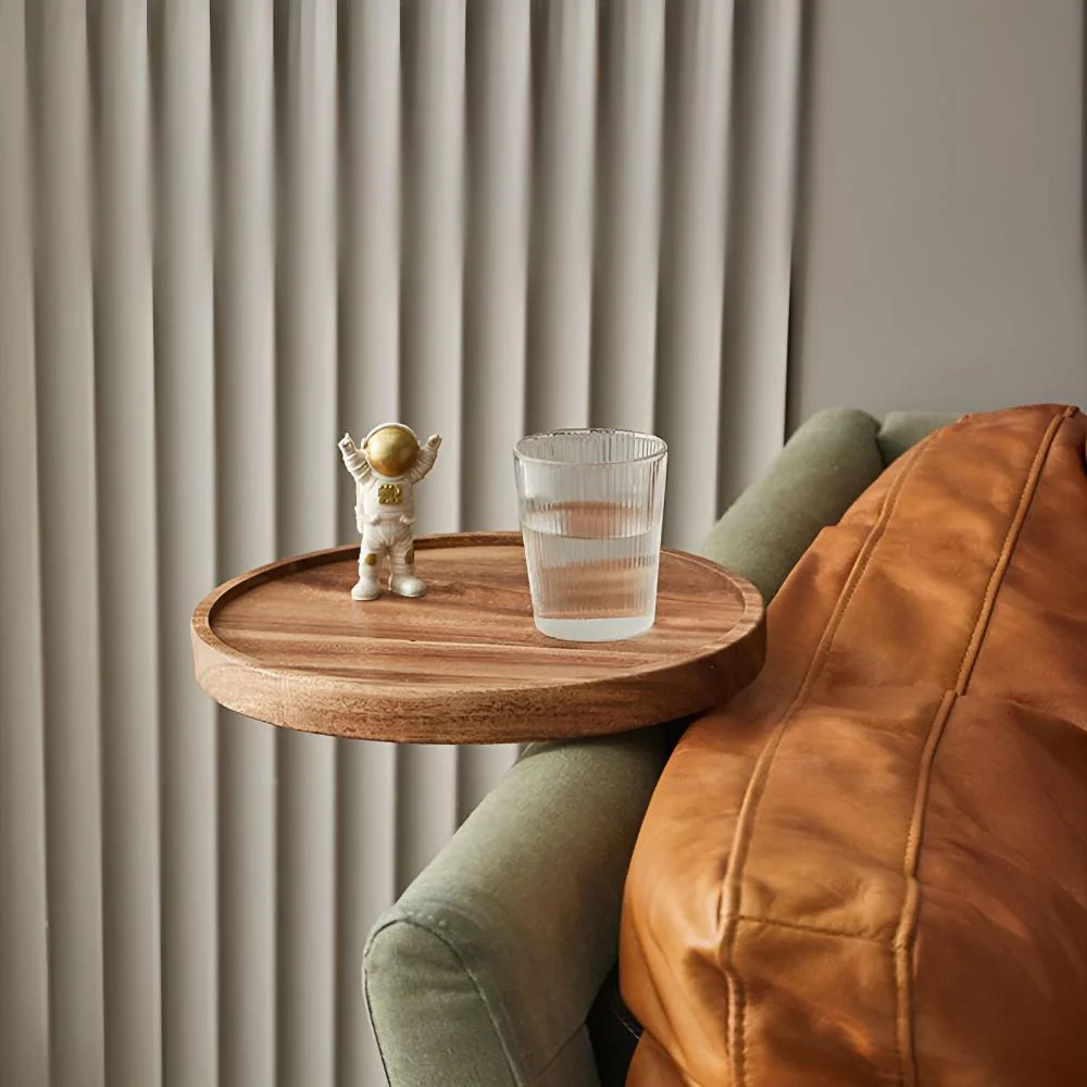 Sofa Armrest Walnut Tray - Image 6