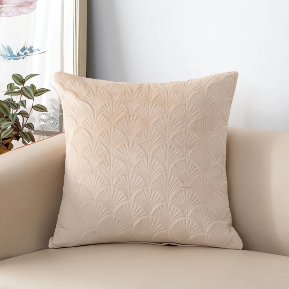 Coastal Velvet Shell Cushion Cover - Image 3