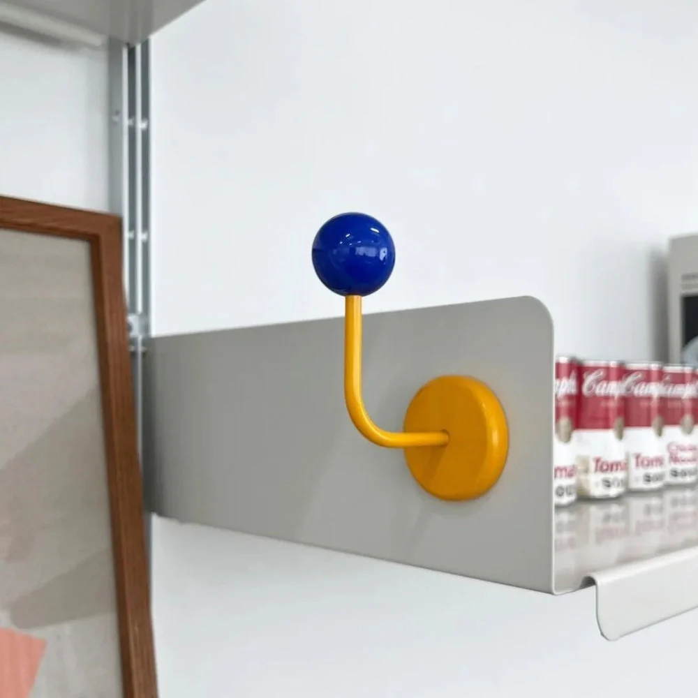 Colorful Magnetic Wooden Ball Hooks Home Storage - Image 10