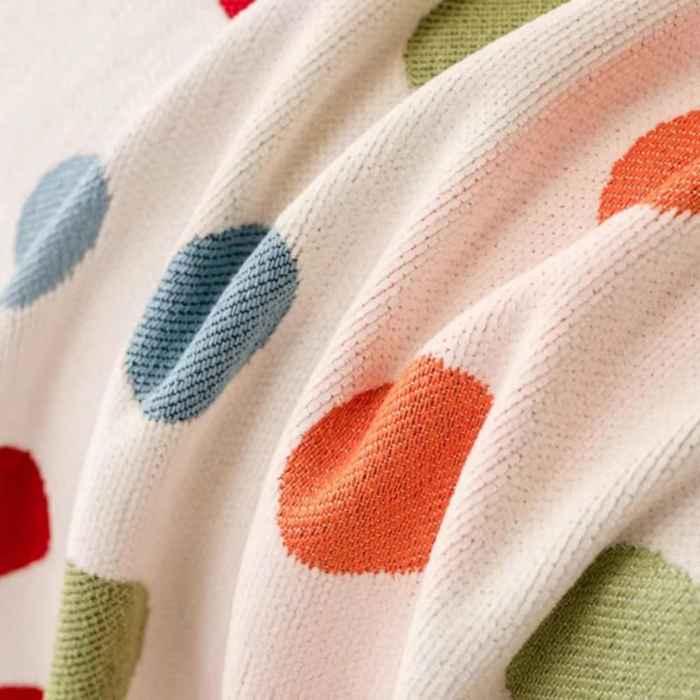 Colorful Polka Dot Sofa Cover - Image 8