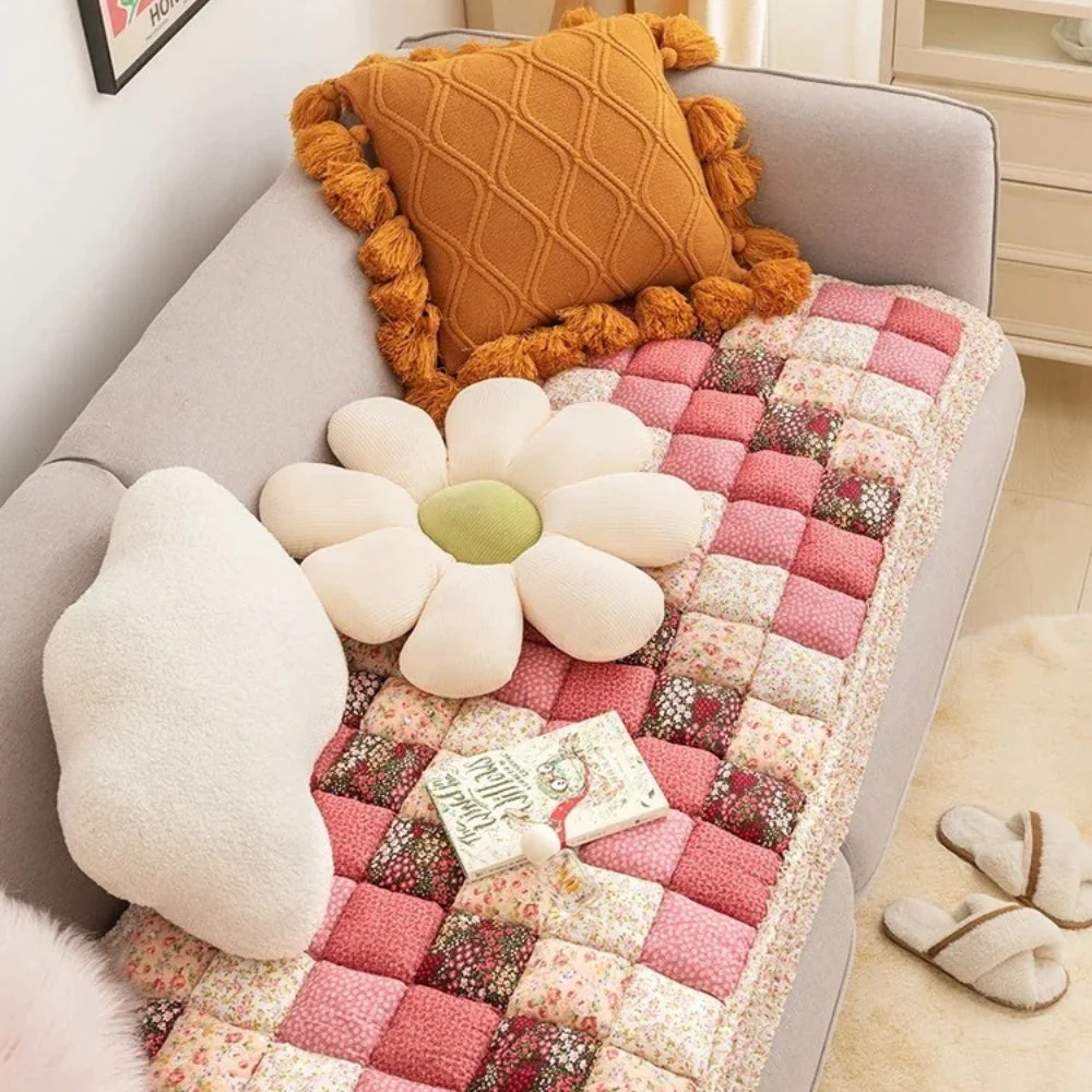 Colorful Retro Pastoral Style Sofa Cover - Image 6
