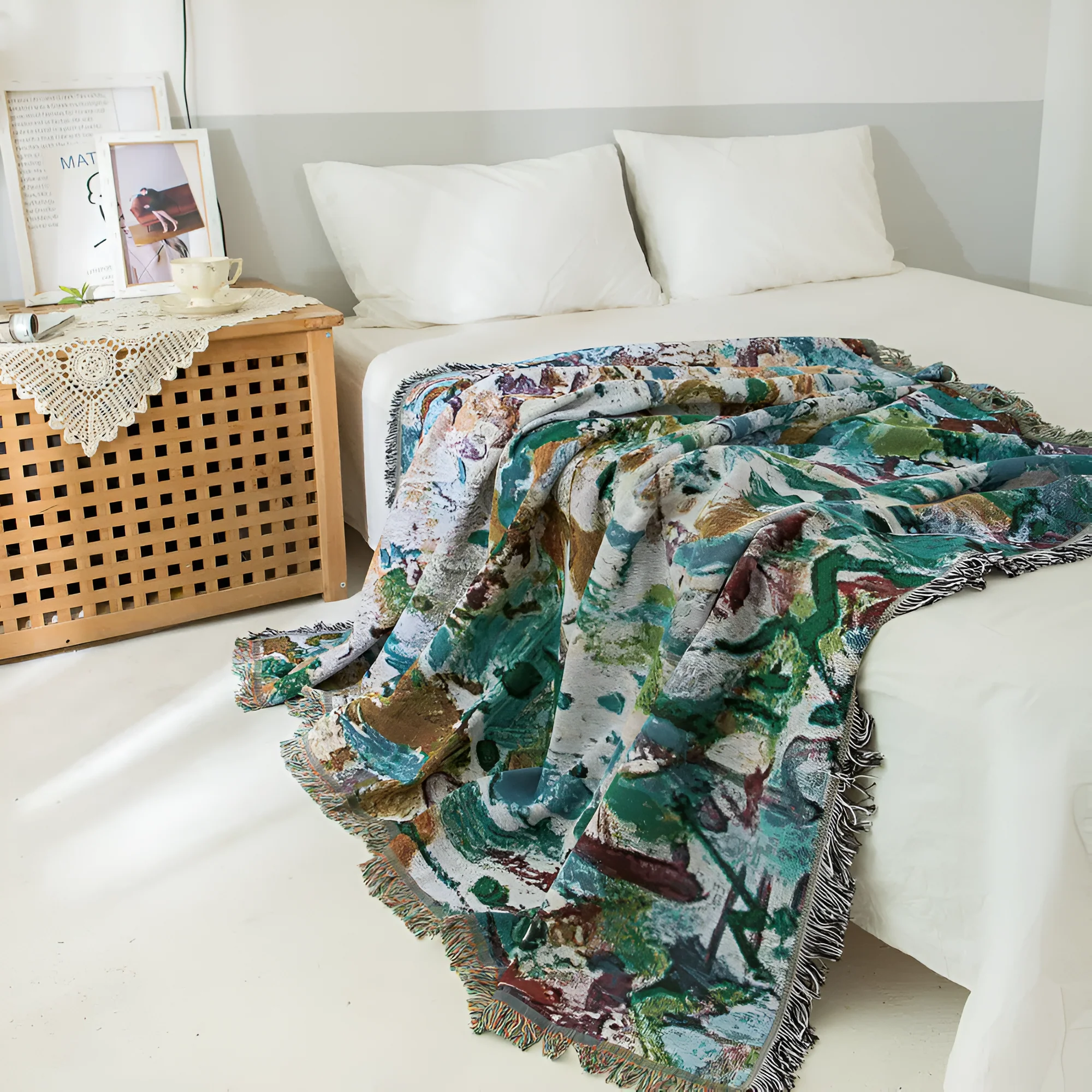 Colourful Artisan Tassel Throw - Image 2