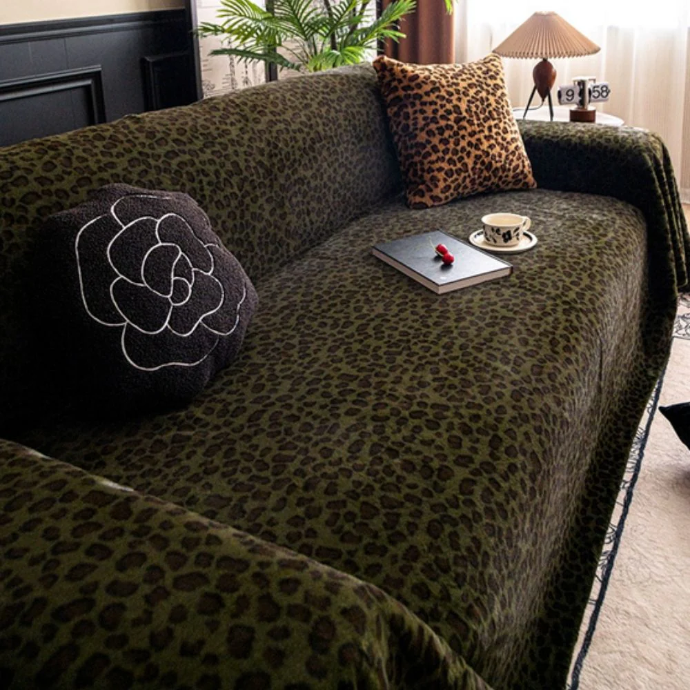 Cozy Leopard Print Sofa Cover - Image 6