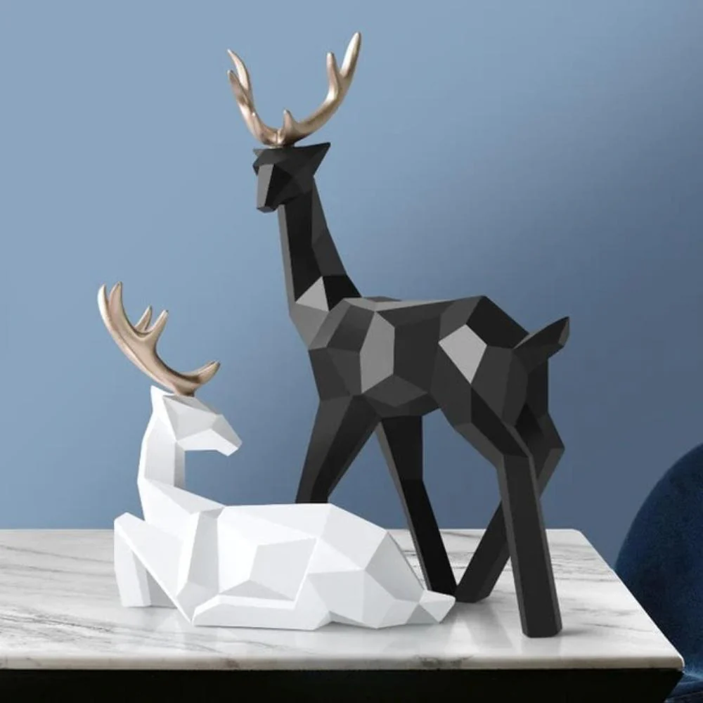 Creative Geometric Deer Figurine - Image 6