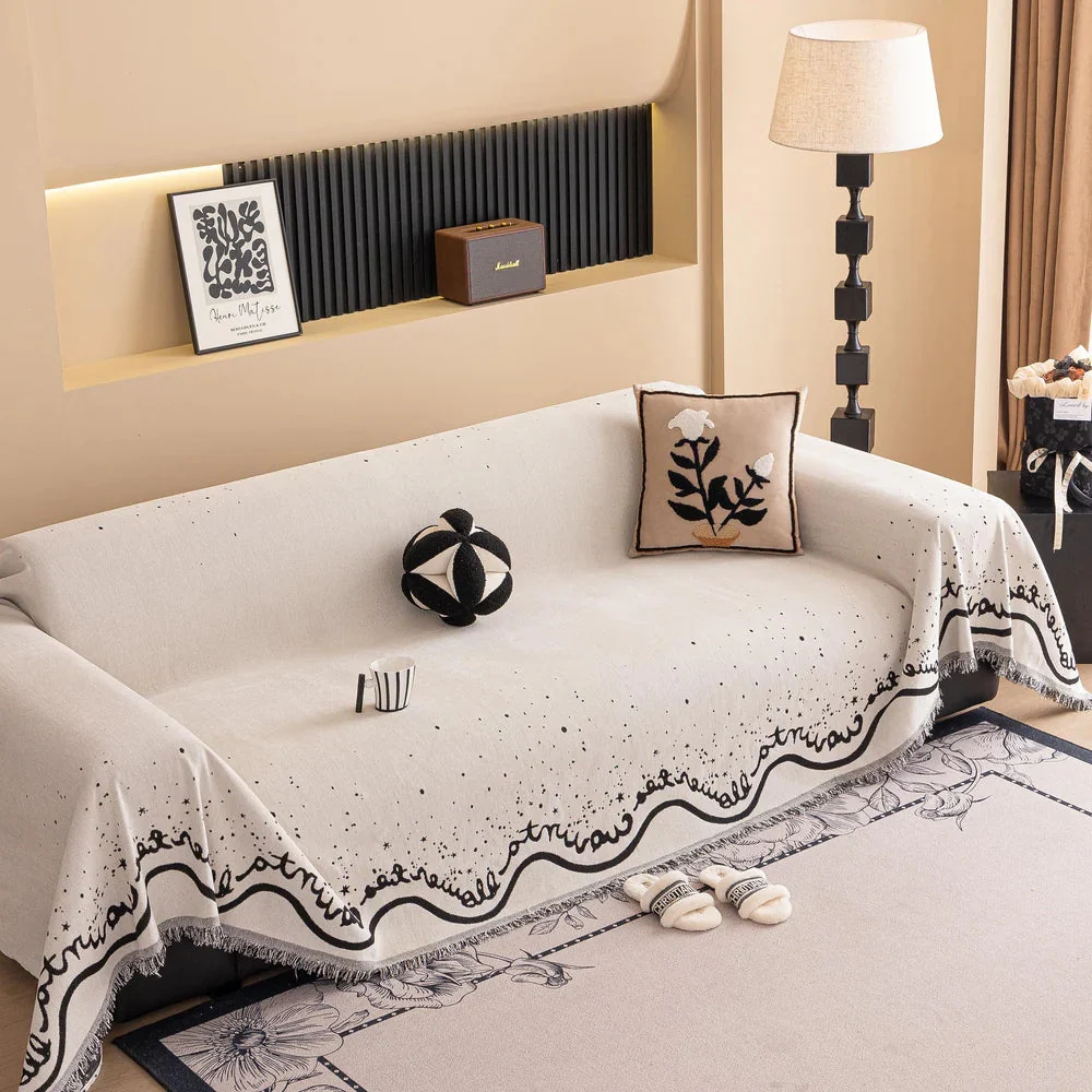 Cursive Glittering Chenille Sofa Cover - Image 11