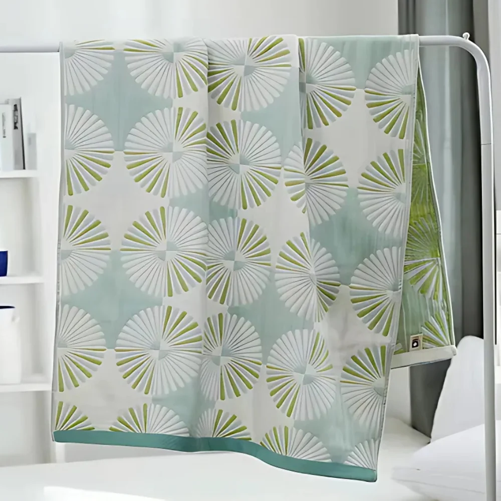 Dahlia Blossom Cotton Bath Towel
