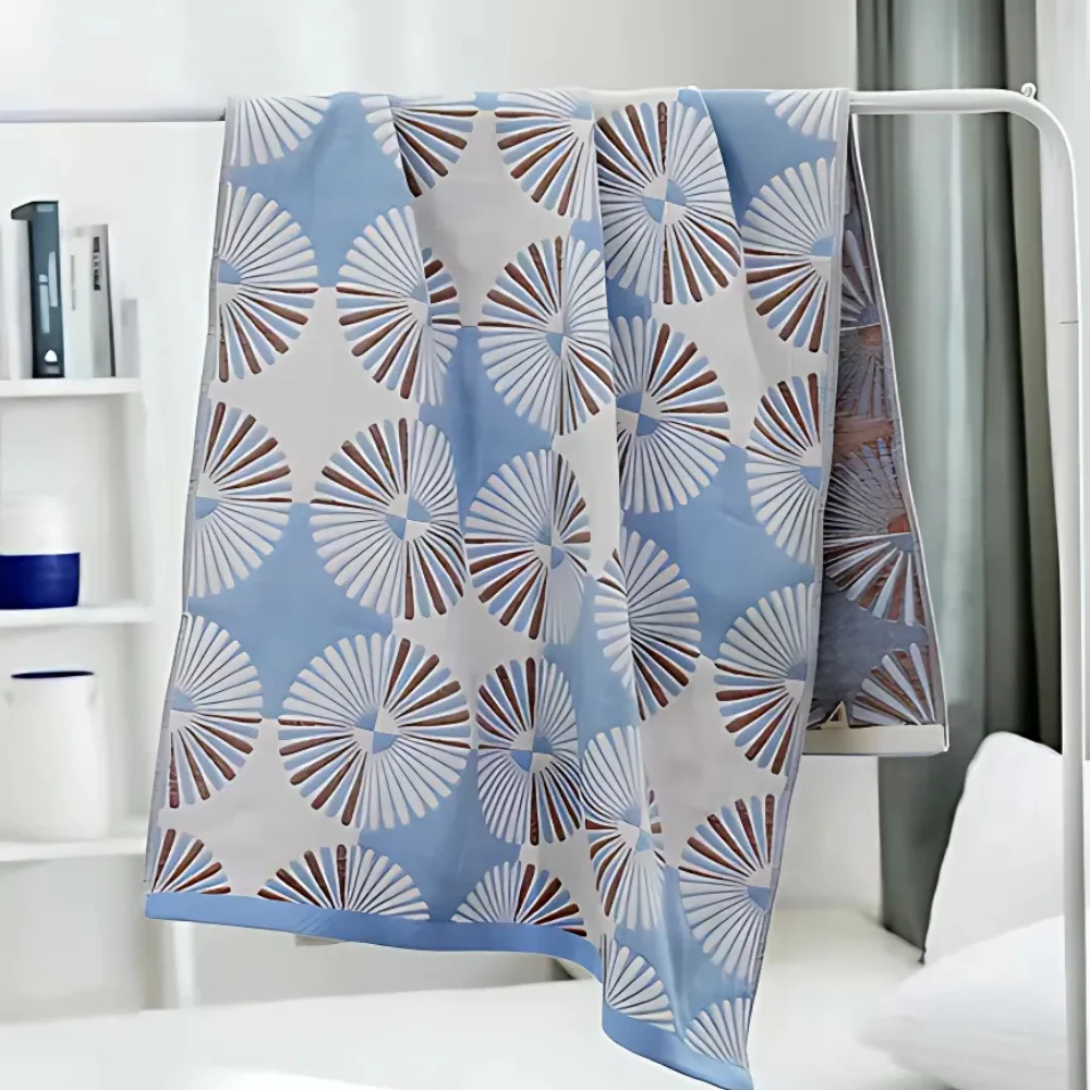 Dahlia Blossom Cotton Bath Towel - Image 3