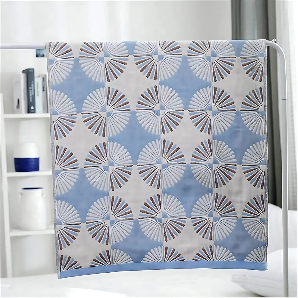 Dahlia Blossom Cotton Bath Towel - Image 4